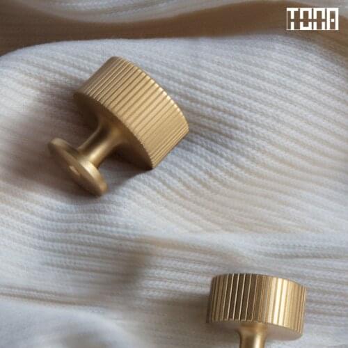 TONA Brass Knob Drawer Cupboard Knob Wardrobe Door Handle Cabinet Copper Handle Bottle Cap Gear Knob Kitchen Furniture Handle