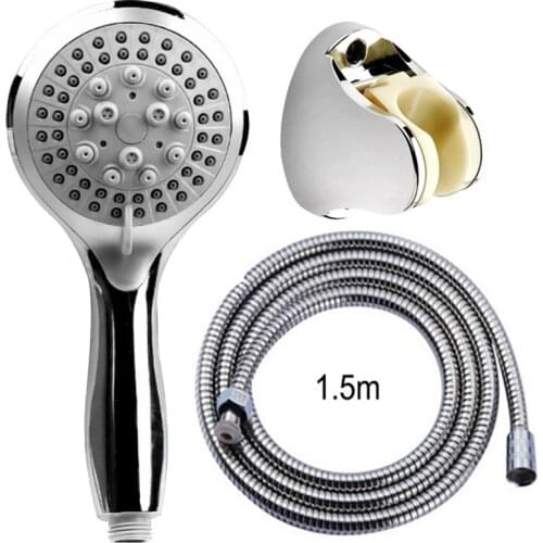 Rainfall Shower Head And Hose With Holder Bathroom Accessories Showerhead Set Household Shower Large Panel Water Massage Spa