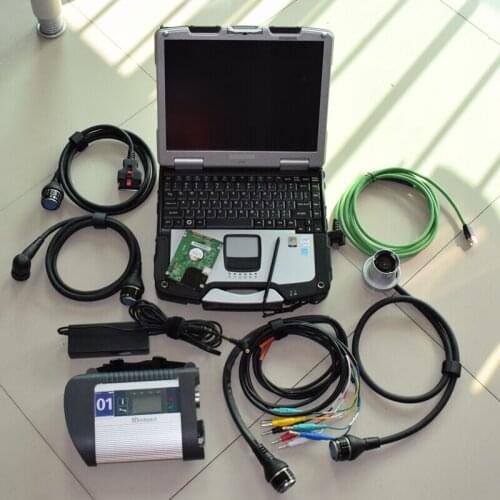Mb sd c4 with laptop cf-30 4gb ram military toughbook with software 2019.03v full set work for mb cars trucks diagnosis sd c4