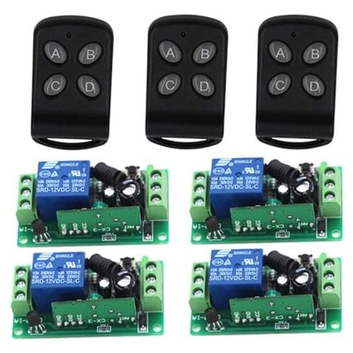 MITI-RF Wireless Switch Remote Control ON/OFF 10A Relay Receiver Transmitter 315Mhz or 433Mhz SKU: 5152
