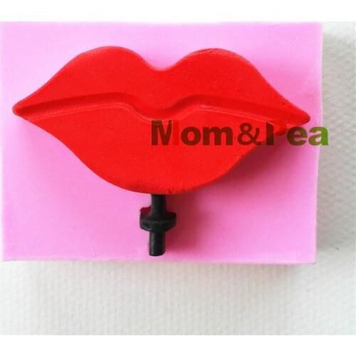 Mom&Pea 0818 Free Shipping Lip Shaped Silicone Mold Cake Decoration Fondant Cake 3D Mold Food Grade