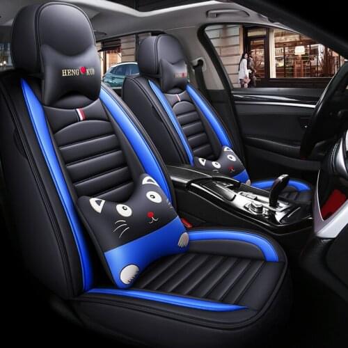 Cartoon Leather Car Seat Cover for Mercedes E-CLASS W210 W212 W213 C207 C238 Convertible A207 A238 T-Model Auto Accessories