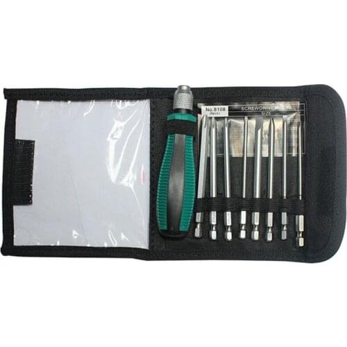 9 PCS Screwdriver Set Multi-Bit Tools Repair Torx A zigzag Screwdriver Slotted Cross Screwdrivers Kit Home Multi Tool