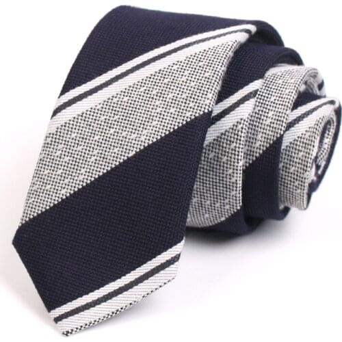 2020 New Men‘s 6CM Grey & Blue Striped Ties High Quality Fashion Formal Neck Tie For Men Business Suit Work Necktie Gift Box