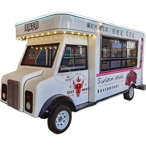 New Design Street Food Vending Cart Mobile Food Truck 4 Wheels Outdoor Food Kiosk Sale Ice Cream Hotdog