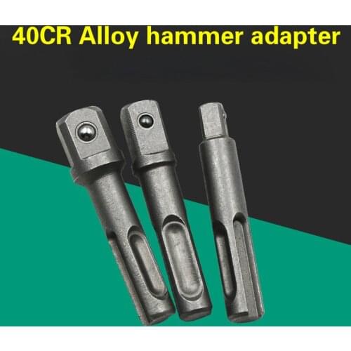 3PCS SDS Connecting Rod Socket Nut Impact Driver Adaptors Drill Bits 1/4" 3/8" 1/2" Hex Shank Converter Hammer Adapter Tools