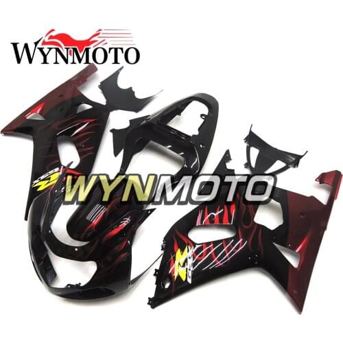 Complete Fairings Kit For GSXR600 750 00-03 2000 2001 2002 2003 K1 Injection ABS Plastics Fairings Bodywork Dark Red Black Cover