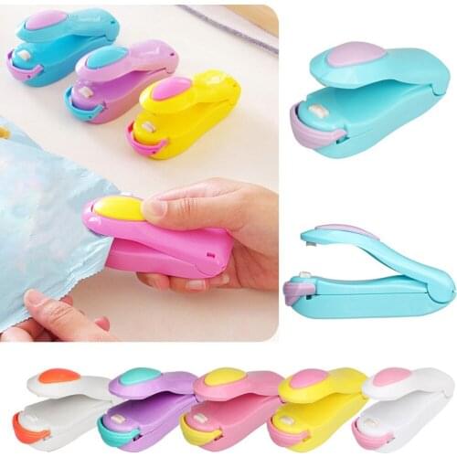 Mini Portable Food Sealer Snack Bag Clip Hot Sealer Candy Blend Color Home Kitchen Store Electric Appliances Tools Small Items