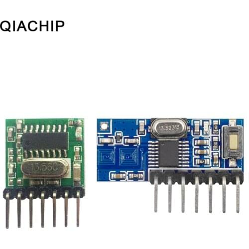 QIACHIP 433mhz Wireless Wide Voltage Coding Transmitter + Decoding Receiver 4 Channel Output Module For 433 Mhz Remote Controls