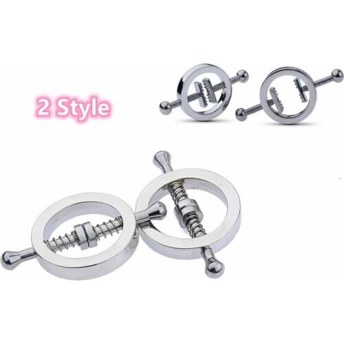 Slaves Sex Shop of Bdsm Bondage Adjustable Metal Nipple Clamps Gode Toys for Men Women Couples Breast Stimulator Clips Flirting