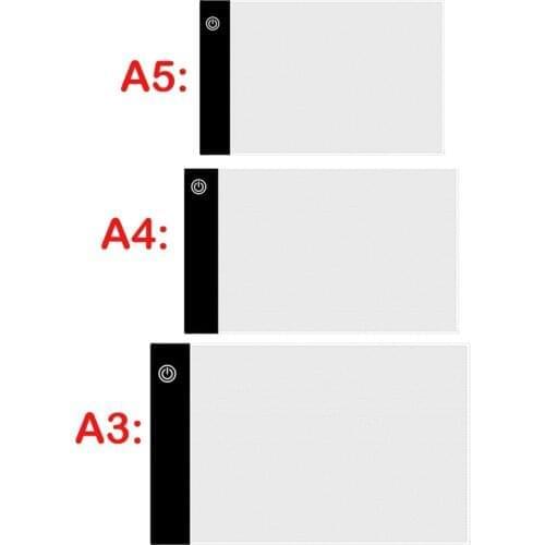 A3 A4/A5 Size Three Level Dimmable Led Light Pad,Tablet Eye Protection Easier for Diamond Painting Embroidery Tools Accessories