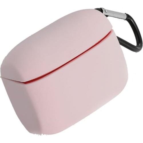 Silicone Shockproof Anti-Scratch Protective Case Cover with Carabiner for Jabra Elite Active 65t Headphone Headset Accessories