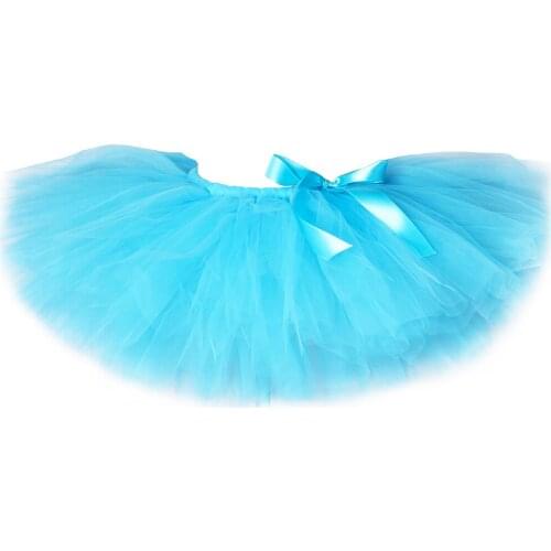 Sky Blue Girls Tutu Skirt Children Kids Fluffy Pettiskirt Birthday Party Baby Tutu Ballet Dance Tulle Girls Skirts 0-14Y