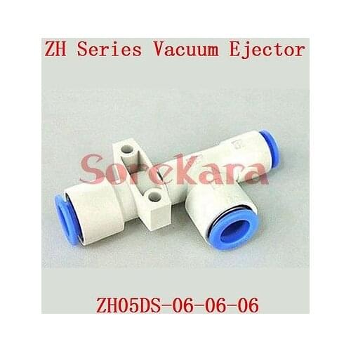ZH05DS-06-06-06 Quick Connector Pneumatic Air Exhaust Vacuum Ejector Body Ported Type Without Silencer