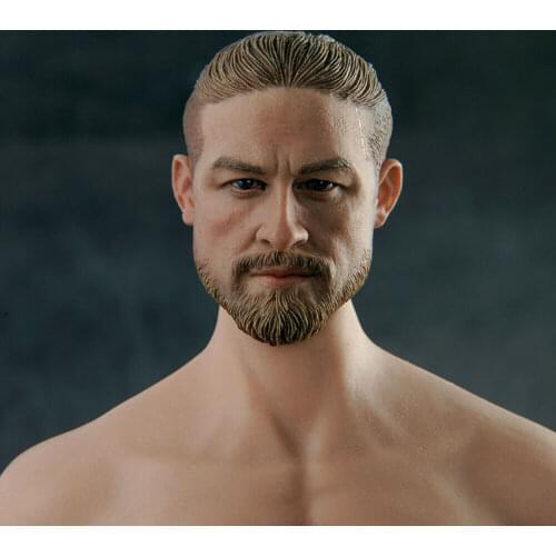 1/6 Charlie Hunnam Head Sculpt Male Head Carving Model Fit 12'' Action Figure Doll In Stock