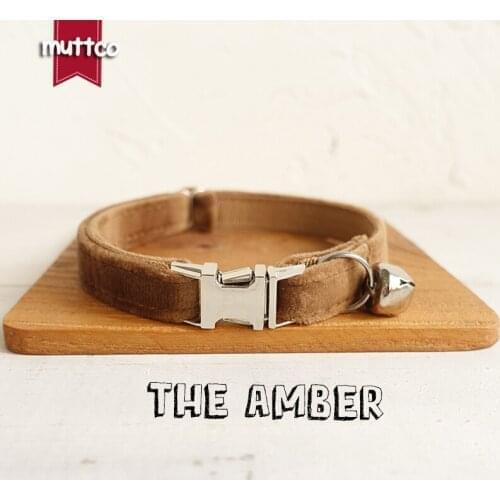 10pcs/lot MUTTCO Retailing adjustable cat collar THE AMBER flexible leash set for pets security training 2 sizes UCC079