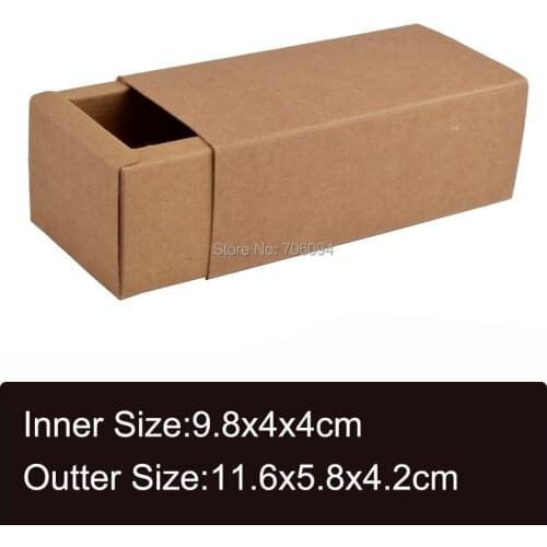 11.6x5.8x4.2CM 50pcs/lot Handmade slide box gift kraft paper box match box drawer box
