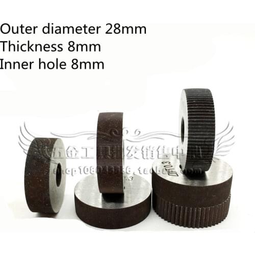 28mm x 0.6mm Single Straight Knurl Wheel Knurling Roller Tool