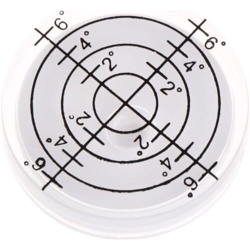 32x7mm Bulls-eye Bubble Degree Marked Surface Spirit Level For Camera Circular