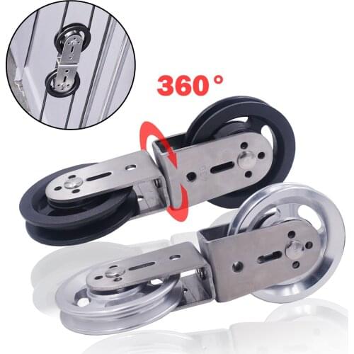 Fitness Heavy Duty Double Pulley for Gym Home DIY Cable Machine System Workout Attachment Loading Strength Lifting Accessories