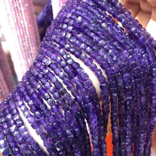 Natural Stone Beads Section Square Loose Beads For DIY Necklace Bracelet Handiwork Sewing Craft Jewelry Accessory