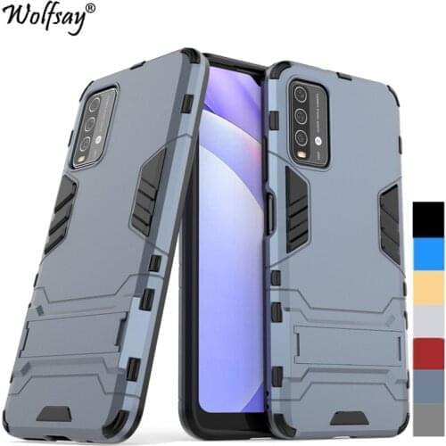 For Cover Xiaomi Redmi 9T Case Bumper Anti-knock Hybrid Stand Silicone Armor Back Case For Redmi 9T Cover For Redmi 9T 6.53 inch