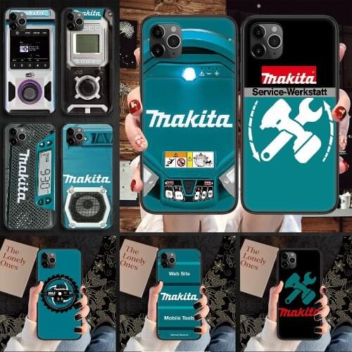 Toolbox Makitas Phone Case Cover Hull For iphone 5 5s se 2 6 6s 7 8 12 mini plus X XS XR 11 PRO MAX black trend coque luxury