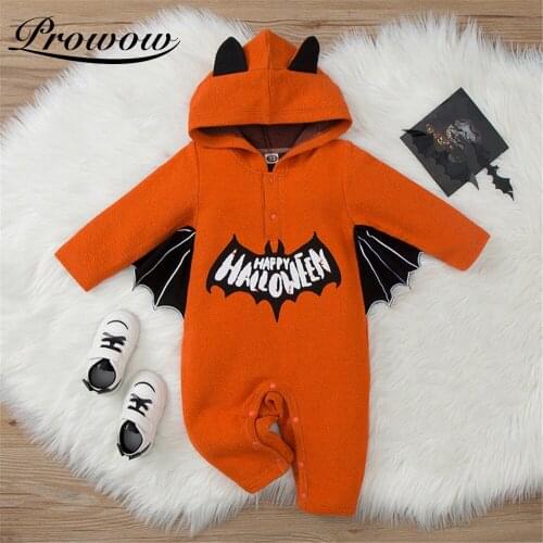 Prowow Bat Baby Halloween Costume Festival Newborn Jumpsuit For Kids Boys Clothing Long Sleeve Baby Boys Overalls Infant Outfits