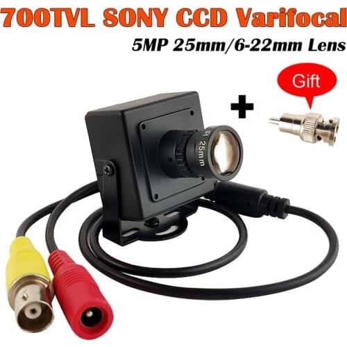CCTV Mini camera High Resolution Sony CCD Effio-E 700TVL25mm 6-22mm lens Metal Security Surveillance CCTV Camera Car Overtaking