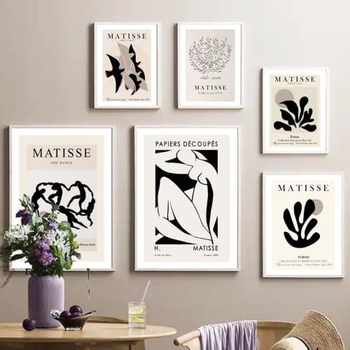 Matisse Abstract Retro Nordic Poster Nude Tree Birds Leaf Plant Wall Art Print Canvas Painting Decor Pictures For Living Room