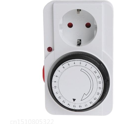 24H Mechanical Electrical EU Plug Program Timer Power Switch Socket Energy Saver