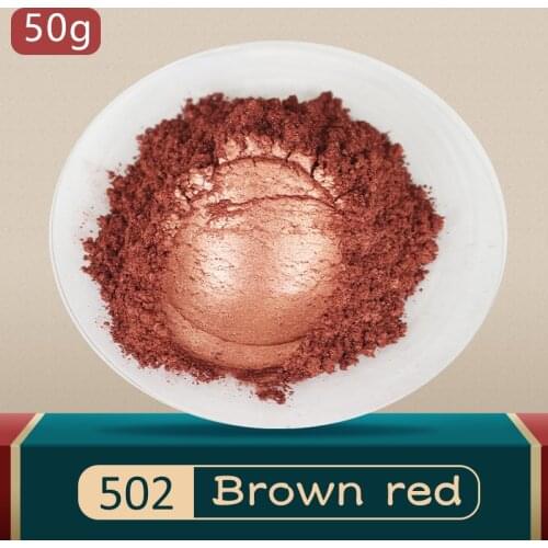 Mineral Pigment Pearl Powder Mica Powder Pigment Type 502 Brown Red for Dye Colorant Soap Automotive