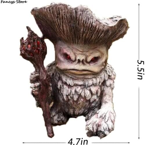 Mushroom Strange Resin Ornaments Mushroom Wizard Garden Decoration Desktop Ornaments Cool Fairy Tale Childrens Gifts Dwarf Enemy