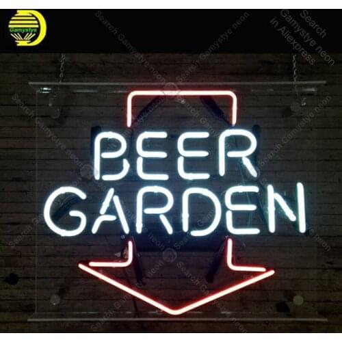 NEON SIGN For Beer Garden Lamp tattoo display Real GLASS Tube Decorate hotel Handcraft Advertise custom neon light with board