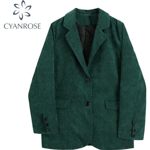 Womens Blazer Suits Check Long Sleeve Cotton Jacket Casual Vintage Coat Solid Single Breasted Oversize Simple Female Blazers