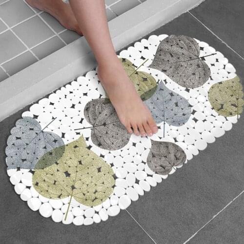 Oval Leaf Pattern Anti-slip Door Mat Carpet Living Room Bedroom Carpet Floor Mat Bathroom Carpet Kitchen Door Mat Home Textiles