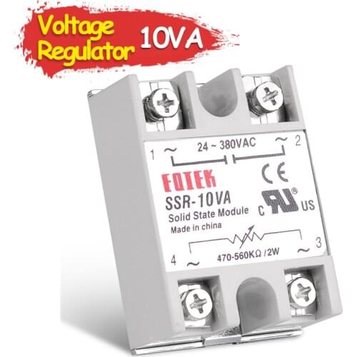SSR-10 VA Voltage Regulator Single Phase Solid State Relay Volt Shift Module Power Regulator Fully Isolated Resistance