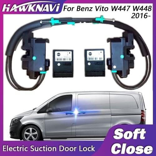 Smart Car Electric Suncion Door Lock for Mercedes Benz Viot 447 448 V Class with Auto Soft Close Super Silence Anti Pinch