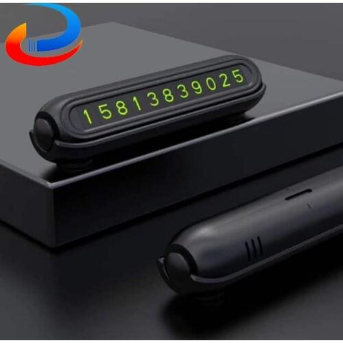 Luminous Car Temporary Parking Card Sticker Car Air Freshener Auto Phone Number Card Plate Car