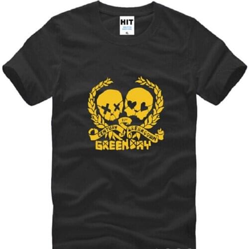 Punk Rock Green Day Printed T Shirt Men Hip Hop Short Sleeve O Neck Cotton Man T-Shirt Cool Tee Shirt Homme Camisa Masculina