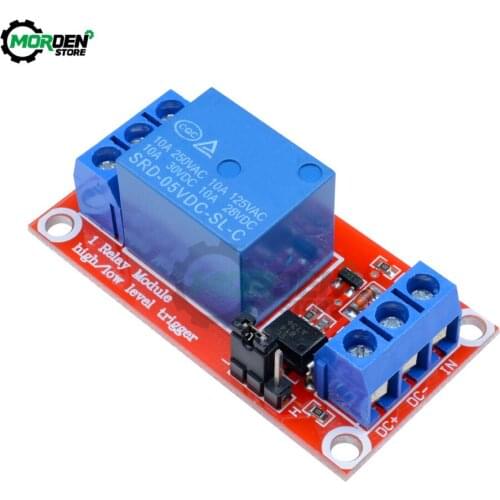 DC 5V 9V 12V 24V 1 Channel Relay Module With Optocoupler Shield Board High And Low Level Trigger Power Supply Module For Arduino