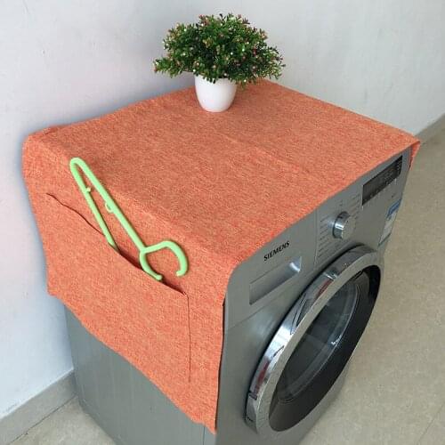 1PC Cotton & Linen Outdoor Furniture Dust Cover Washing Machine Dust Cover Modern Simple Refrigerator Dust Cover