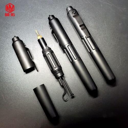 1PC Portable Small Creative Pen Shape Titanium Alloy Screwdriver Combination Set Repair Tool Lifesaving Pen