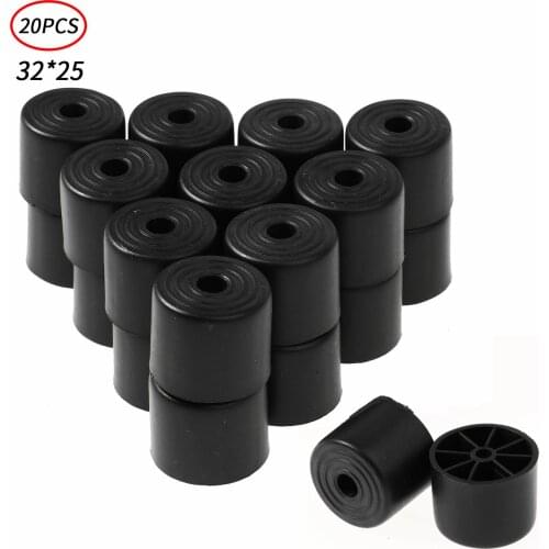 20Pcs Table Foot Protection Plastic Round Anti-slid Sofa Bed Chair Feet Pad Furniture Chair and Table Feet Glide Protectors