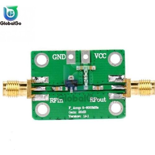 5-6000MHz RF 20dB Gain Broadband Signal Power Amplifier Board 5M-6GHz DC 5V 85mA 50ohm Amplifier Module