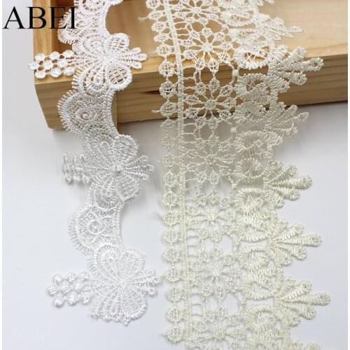 5yards/lot Diy Curtain Edge Wrapping Lace Ribbon Trims Butterfly Flower Polyesetr Lace Fabric Material Handmade Accessories