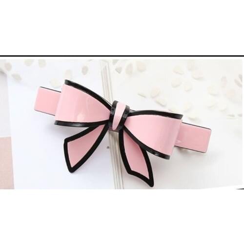 50 BLESSING Good Girl 3.5" Acrylic Bowknot Hair Bow France Accessories Women 50 BLESSING Good Girl 3.5" Acrylic Bowknot Hair Bo