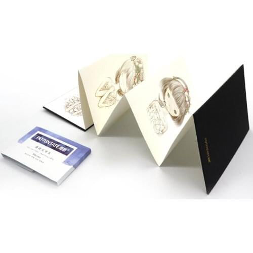 POTENTATE 300gsm Sketch Book Artist Watercolor Paper Folding Book Fine Lines Notebook For Designer Drawing Book