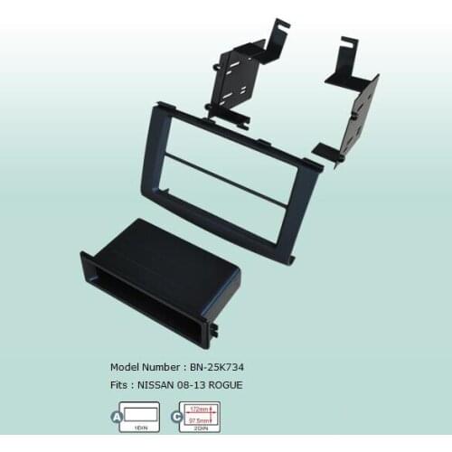 Car Fascias Stereo Radio Audio Panel Navigation Frame Dash Kit For Nissan Rogue 2007 2008 2009 2010 2011 2012 2013