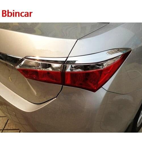 Bbincar ABS chrome rear tail lamp light eyelid trim Car cover styling For Toyota Corolla Altis E170 2013 2014 2015 2016 2017